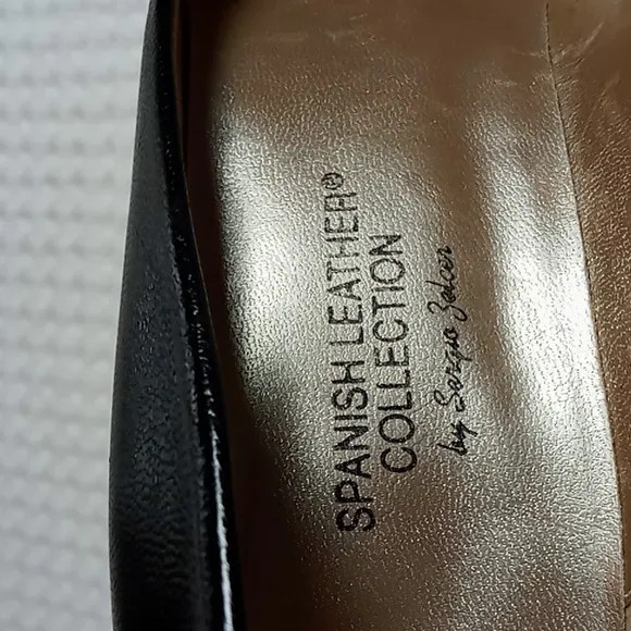 Vintage Sergio Zelcer Black Women's Pump Spanish Leather Collection Size 9N