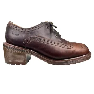 Vintage Y2K Dr. Martens Made In England Brown Heeled Oxford Size 7 US 9