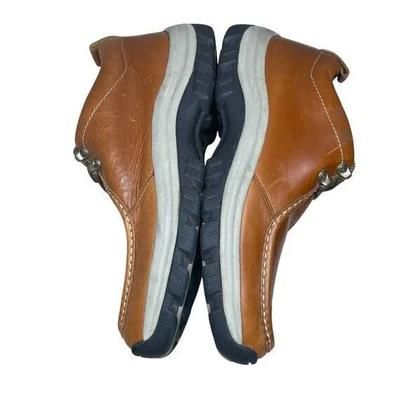 Vintage Y2K Tommy Hilfiger Lace Up Leather Loafer Mens 10.5 Cognac‎ Brown 90's
