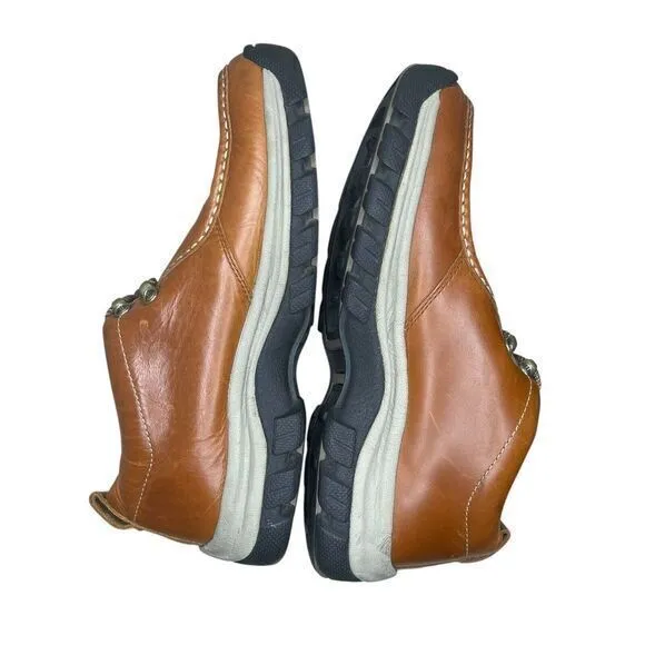 Vintage Y2K Tommy Hilfiger Lace Up Leather Loafer Mens 10.5 Cognac‎ Brown 90's