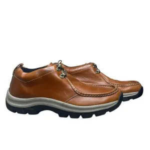 Vintage Y2K Tommy Hilfiger Lace Up Leather Loafer Mens 10.5 Cognac‎ Brown 90's