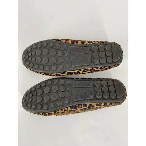 Vionic Womens Animal Print Ashby Moccassin Loafers Brown Black Size 7