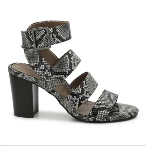 Vionic Women's Blaire Snake Print Block Heel Open Toe Sandals Size 10