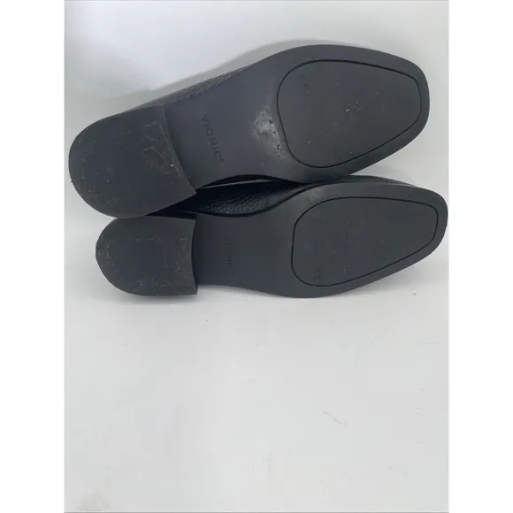 Vionic Women's Shoes Sellah Black Pebble Loafers Size 6