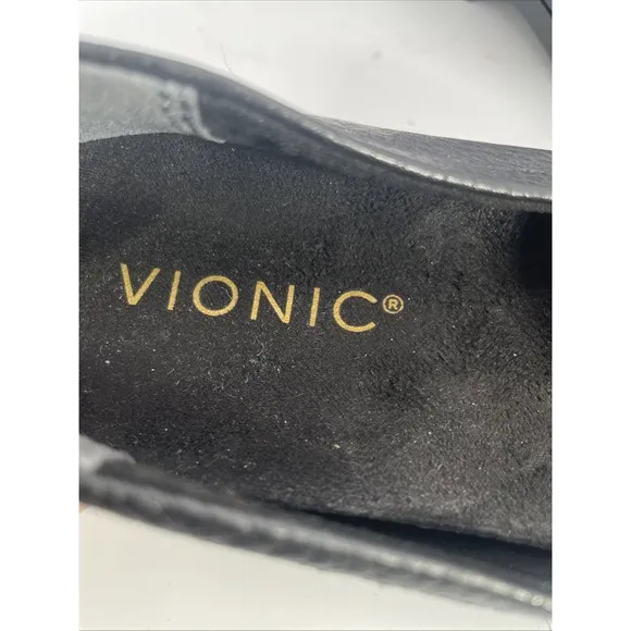 Vionic Women's Shoes Sellah Black Pebble Loafers Size 6
