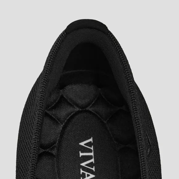 VIVAIA Heel Pumps Pointed Toe Knit Dress Shoes Black Heels size EU/39.5 US/8.5
