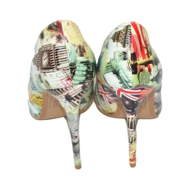 Vogue Magazine Marylin Monroe British Jack Red Blue Europe Heels Stilettos 7