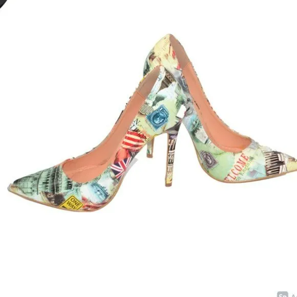 Vogue Magazine Marylin Monroe British Jack Red Blue Europe Heels Stilettos 7
