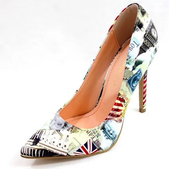 Vogue Magazine Marylin Monroe British Jack Red Blue Europe Heels Stilettos 7