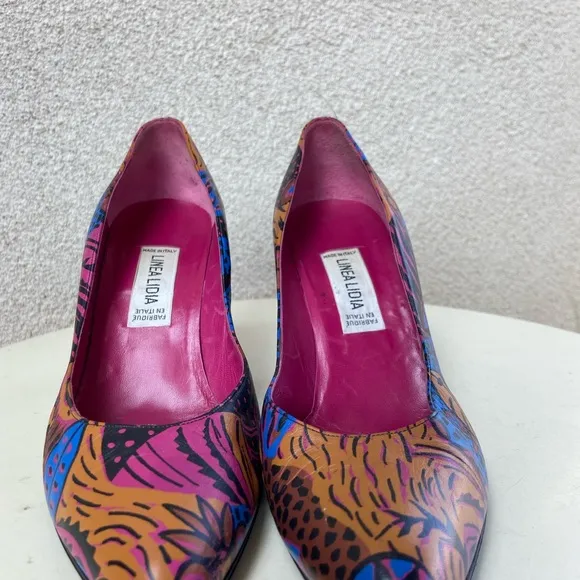 Vtg New Wave high heel pump shoes sz 9 Linea Lidia