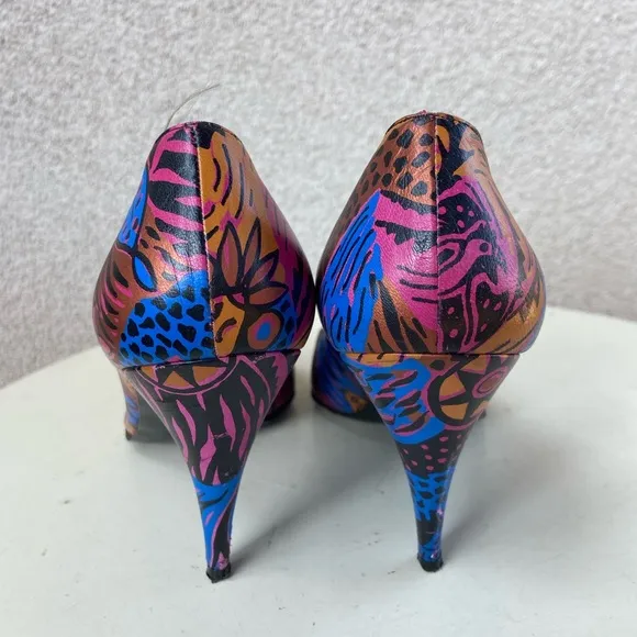 Vtg New Wave high heel pump shoes sz 9 Linea Lidia