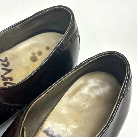 VTG RARE 1970s FootJoy Men's Saddle Oxford Golf Shoes Spikes Brown Calf 56150 11