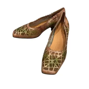 VTG Womens Leather Shoes 8.5 Goblincore Fairy Pumps Artsy Boho Hippie