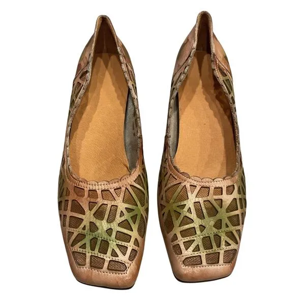 VTG Womens Leather Shoes 8.5 Goblincore Fairy Pumps Artsy Boho Hippie