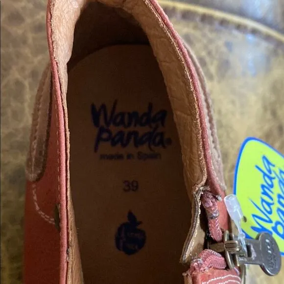 Wanda Panda NWT women’s size 10 weds platform lace up leather shoes