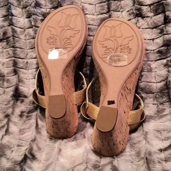 White Mountain Gold Sandals