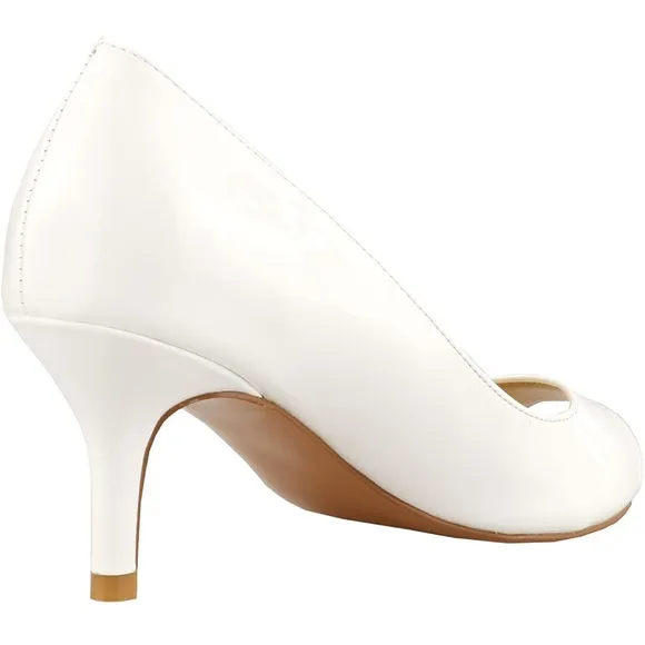 Women's Classic Open Toe Low Kitten Heel Sandals Slip On Medium Heel Peep Toe
