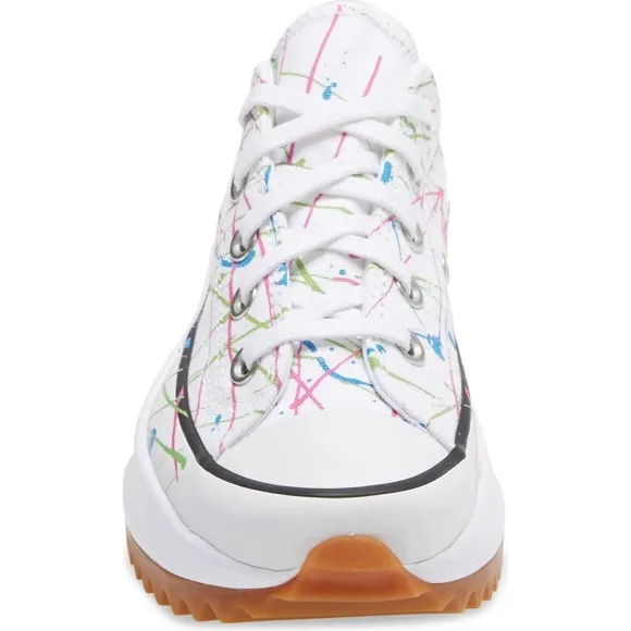 WOMEN'S Converse Run Star Hike Low Splatter Paint - White US5/EU35