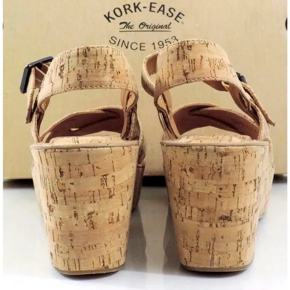 Women's Shoes Kork Ease AVA Platform Wedge Sandals Comfort Natural Cork Size 10