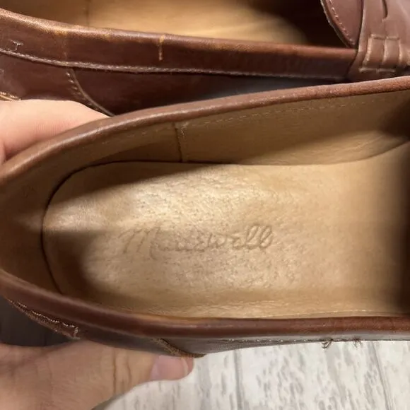 Womens Size 7.5 Madewell The NYE Penny Loafer Brown