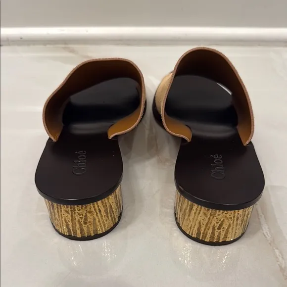 Women's Tan Slide Sandals