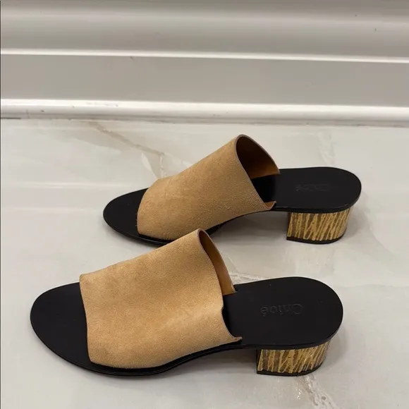 Women's Tan Slide Sandals