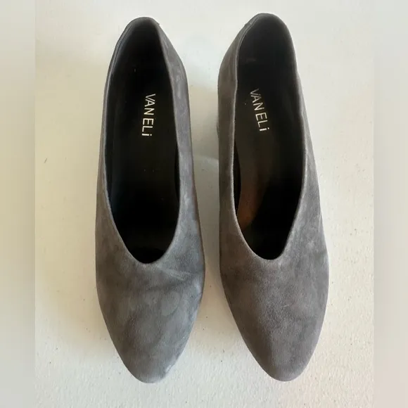 Women’s VANELi 8 gray‎ suede heeled shoes pumps