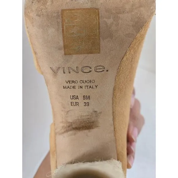 Women's Vince Percey Block Heel Sandal, Size 9M Brown