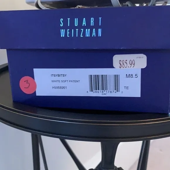 W/ORIGINAL BOX Stuart Weitzman ItsyBitsy sandals White Soft Patent size 8.5