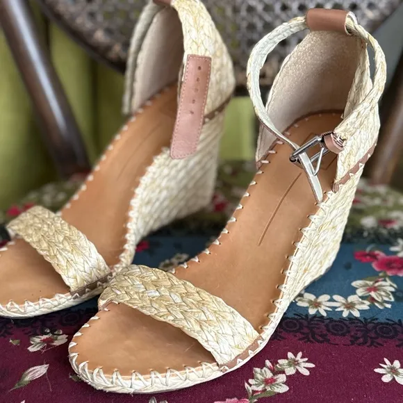 Woven Wedge Sandals ankle strap espadrilles