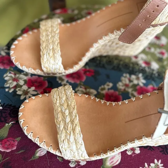 Woven Wedge Sandals ankle strap espadrilles