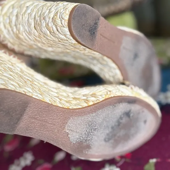 Woven Wedge Sandals ankle strap espadrilles