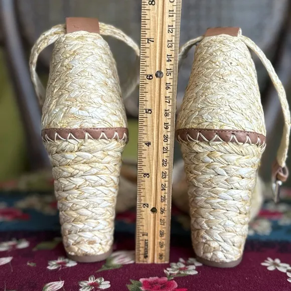 Woven Wedge Sandals ankle strap espadrilles