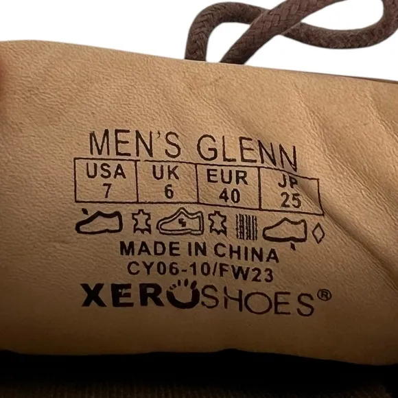 Xero Glenn Casual Oxford Leather Shoes Mens Size 7 Brown Outdoor