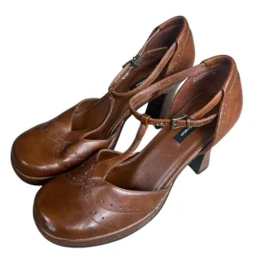 Xhilaration Y2K Vintage Brown Cognac Mary Jane Platform Heels Size 9.5