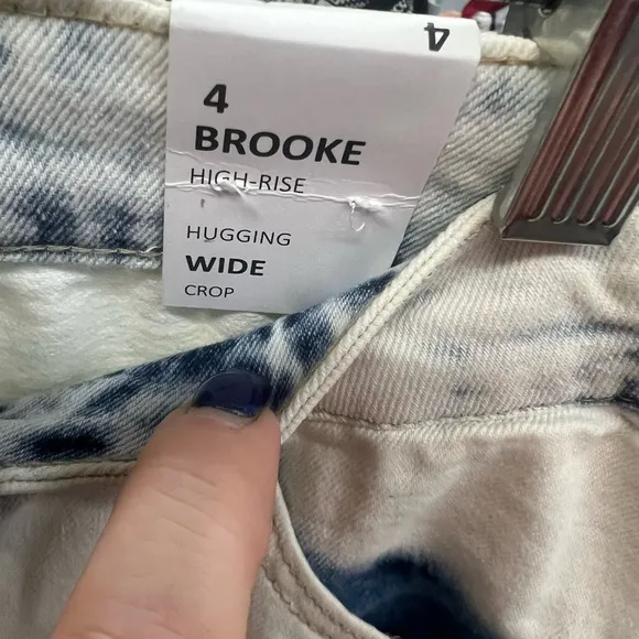 XIX Palms x Tribal Brooke High-Rise Wide Crop Jeans – Size 4​