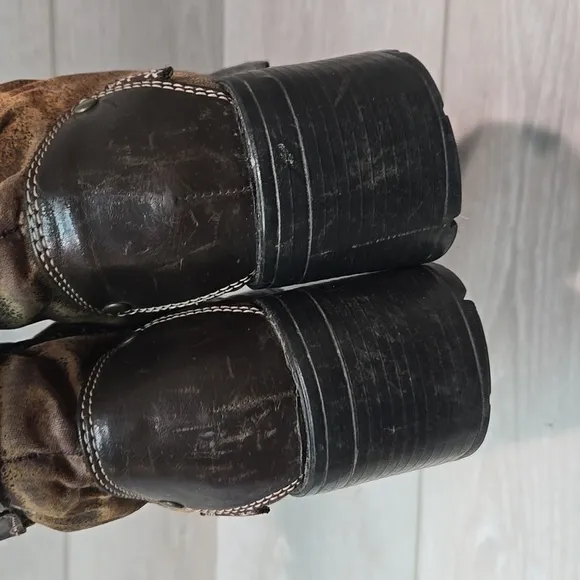 Y2K MUDD Women Wadst Vintage Tractor Platform Chunky Heels Boots shoes sz 7.5