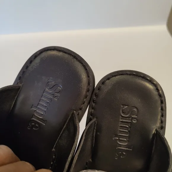 Y2K Simple Black Leather Platform shoes
