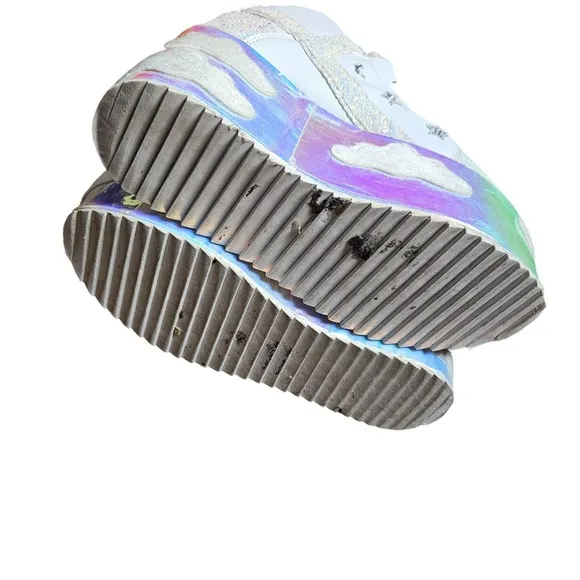Yru Shoes QOZMO SKY SKY White Slayr Hi Platform Sneaker Clouds Size 9/40/26