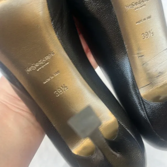 YSL Black Tribute High Heel Shoes