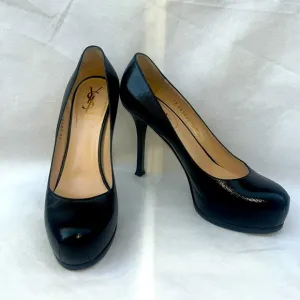 YSL Black Tribute High Heel Shoes