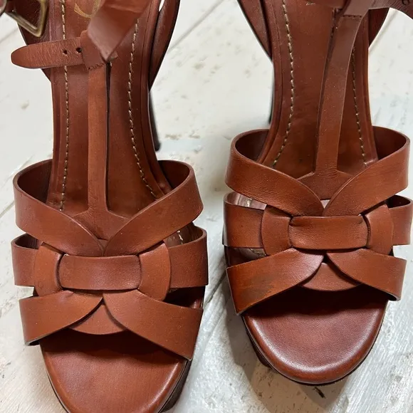 Yves Saint Lauren Leather Platform Sandal, excellent condition!