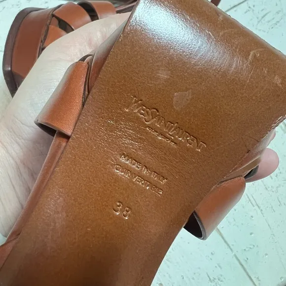 Yves Saint Lauren Leather Platform Sandal, excellent condition!