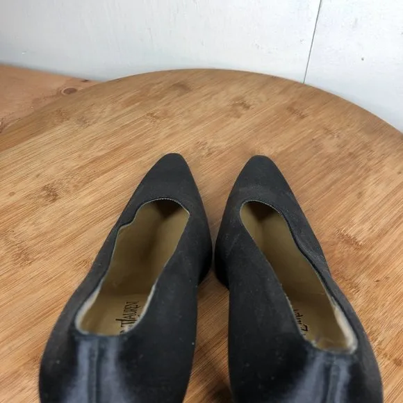 Yves Saint Laurent YSL Heels Womens 8.5 M Black Pointed Toe Shoes Retro Career