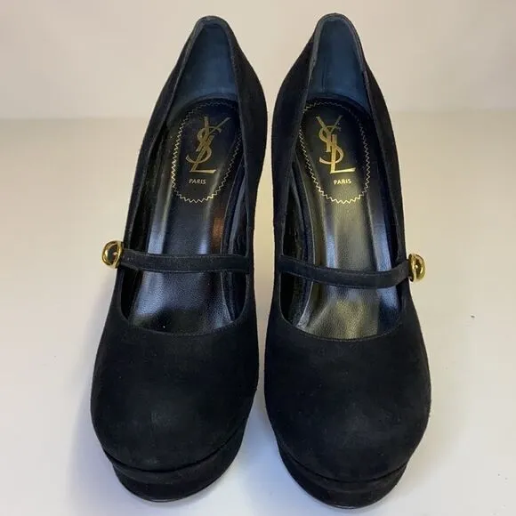 Yves Saint Laurent Babydoll Stiletto Platform Heels D24