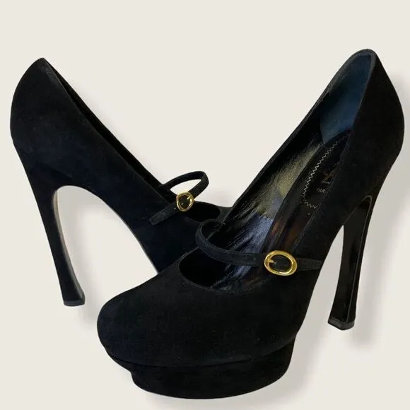 Yves Saint Laurent Babydoll Stiletto Platform Heels D24