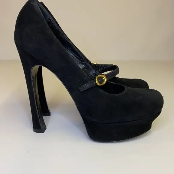 Yves Saint Laurent Babydoll Stiletto Platform Heels D24