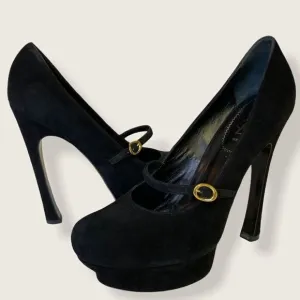 Yves Saint Laurent Babydoll Stiletto Platform Heels D24