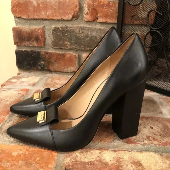 Zac Posen Black Leather Pumps Size 40.5 US 9.5-10 New READ