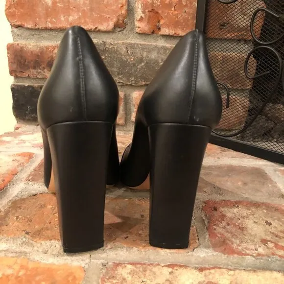 Zac Posen Black Leather Pumps Size 40.5 US 9.5-10 New READ